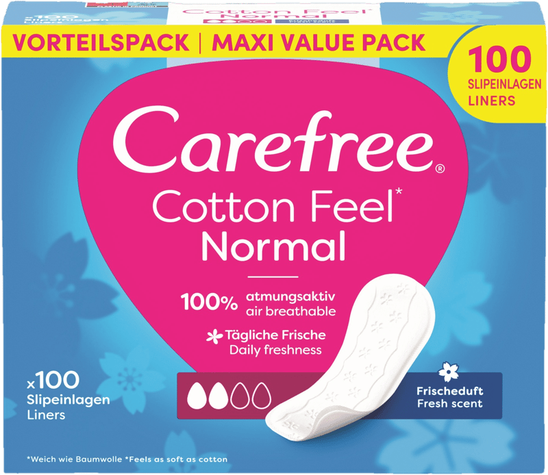 Carefree Cotton Feel Normal Pantyliners with Fresh Scent