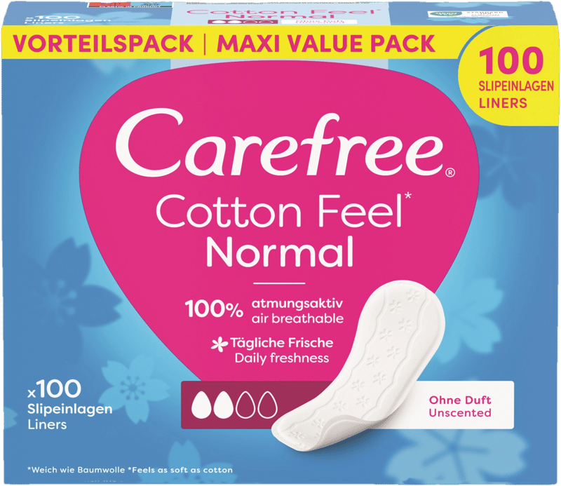 Carefree Cotton Feel Normal Unscented Pantyliners