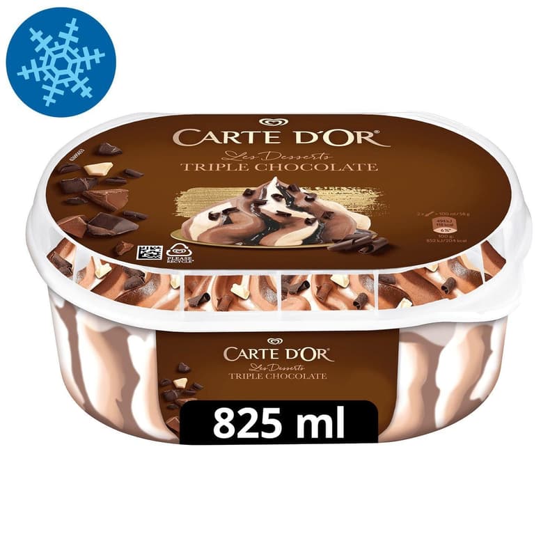 CARTE D'OR Ice Cream Triple Chocolate 825 ml