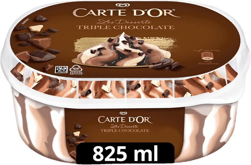 CARTE D'OR Ice Cream Triple Chocolate 825 ml