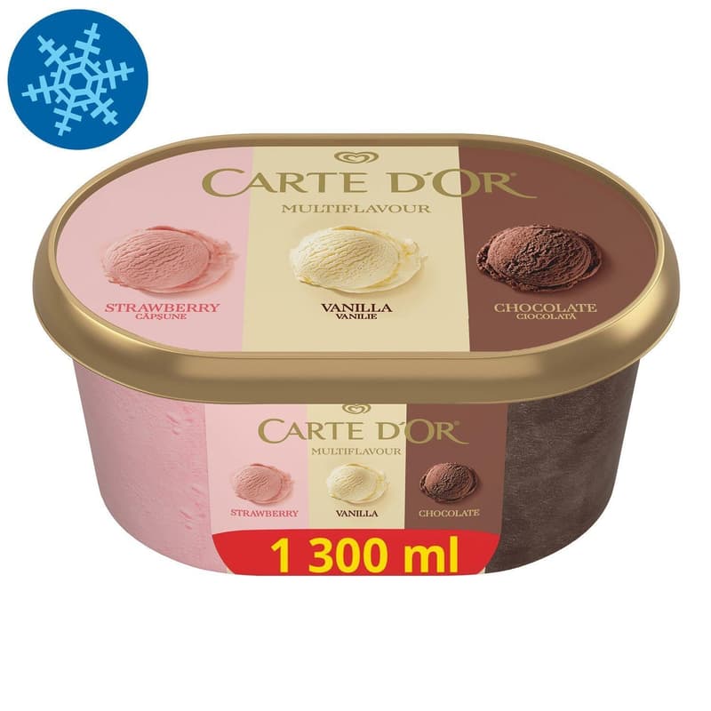 CARTE D'OR Ice Cream Strawberry-Vanilla-Chocolate 1300 ml