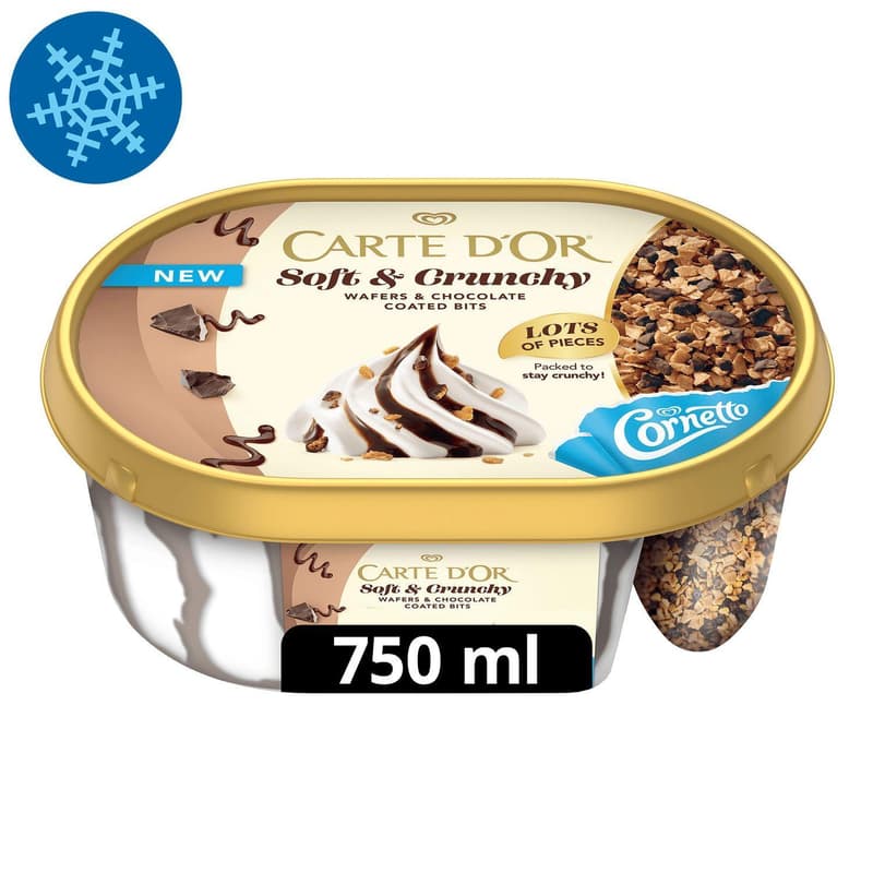 CARTE D'OR Jégkrém Soft&Crunchy Kakaó ízű