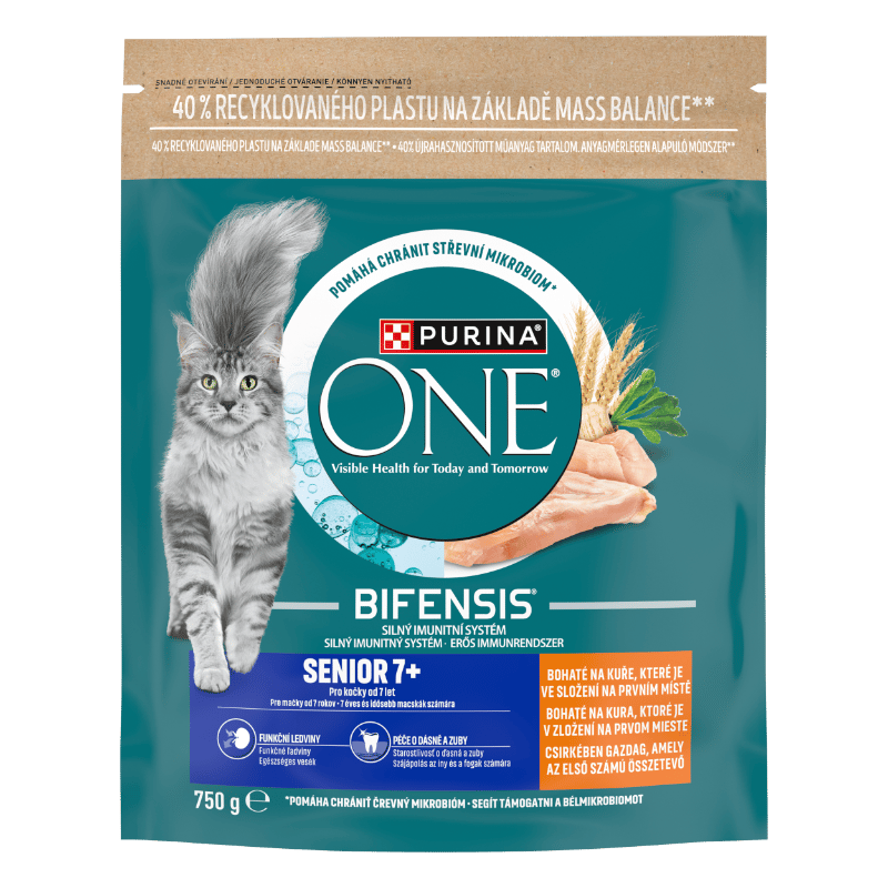 Purina One Senior 7+ Complete Pet Food for 7+ and Older Cats 750 g