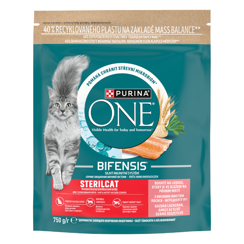Purina One Sterilcat Complete Pet food for Adult Cats Rich in Salmon 750 g