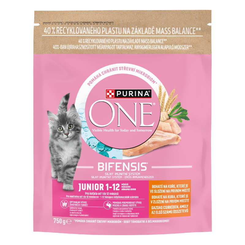 PURINA ONE JUNIOR Dry Cat Food rich in Chicken 750 g