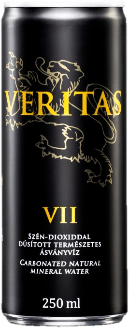 Veritas VII canned extra enriched carbonated mineral water
