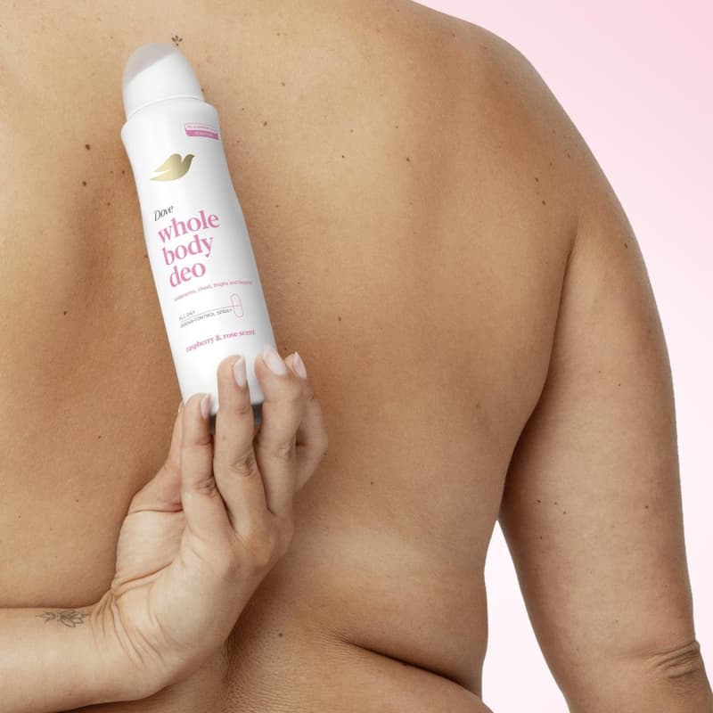Dove Whole Body Raspberry & Rose Scent Deodorant 150 ml