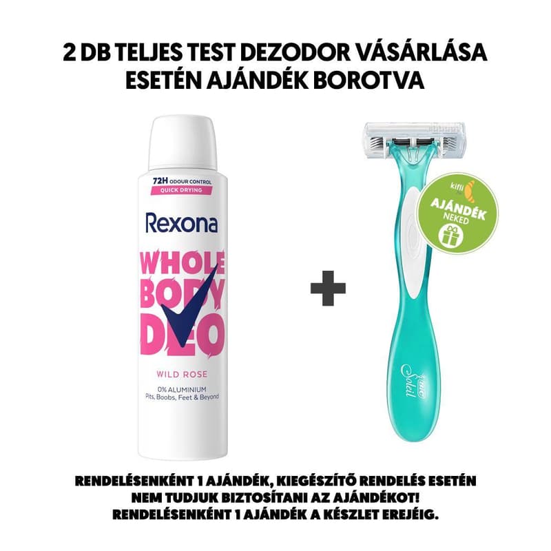 Rexona Wild Rose illatú teljes test dezodor, 150ml