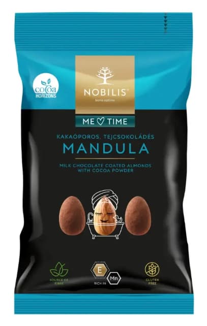 Milk chocolate coated Almonds with Cocoa Powder
