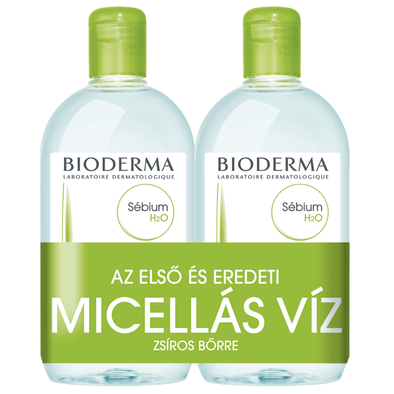 BIODERMA Sébium H2O arc és sminklemosó micellás víz Duo 2x500ml