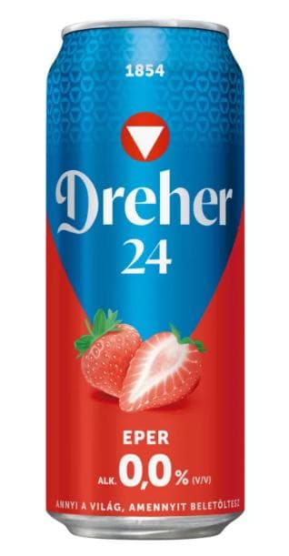 Dreher 24 Strawberry mix of Strawberry flavoured drink and non-alcoholic light beer 0,0%