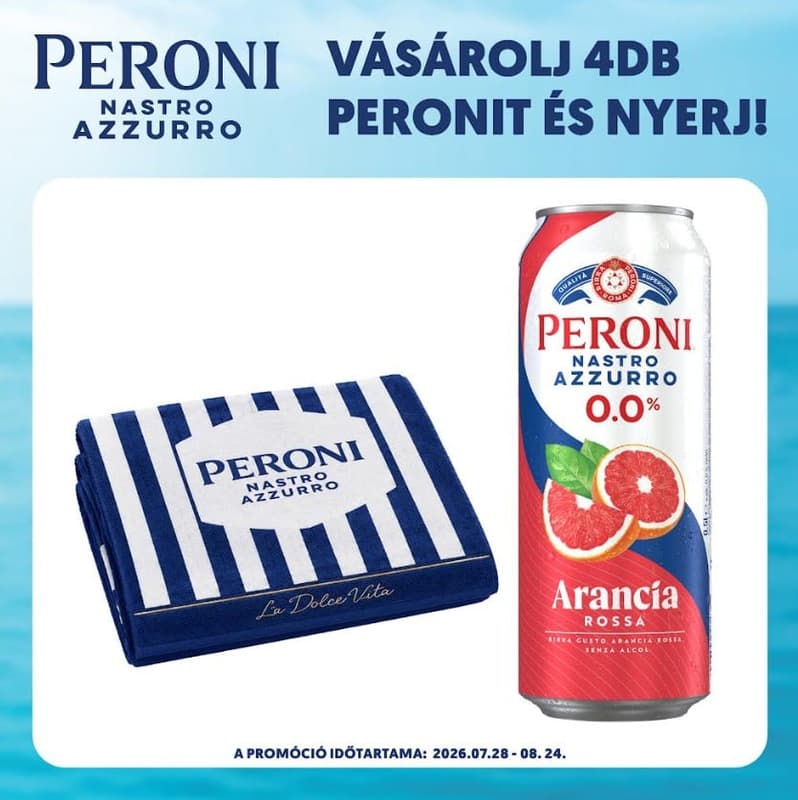Peroni Nastro Azzuro Blood Orange mix of Blood Ornage flavoured drink and non-alcoholic light beer 0,0%