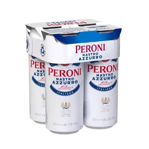 Peroni Nastro Azzurro quality light beer  5% (4-pack)
