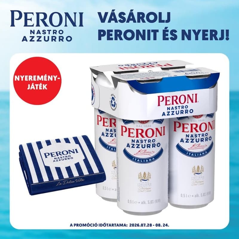 Peroni Nastro Azzurro quality light beer  5% (4-pack)