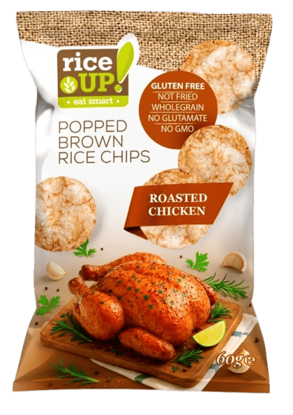 Rice up brown rice chips roasted chicken