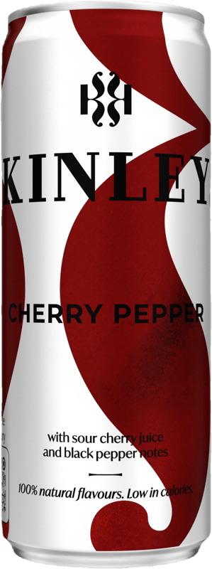 Kinley Sour Cherry and Black Pepper Flavoured Carbonated Soft Drink with Sugar and Sweeteners