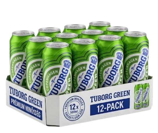 Tuborg világos sör 4,6% doboz 12 pack