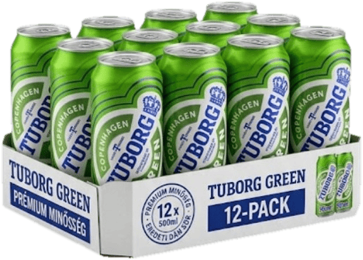 Tuborg világos sör 4,6% doboz 12 pack
