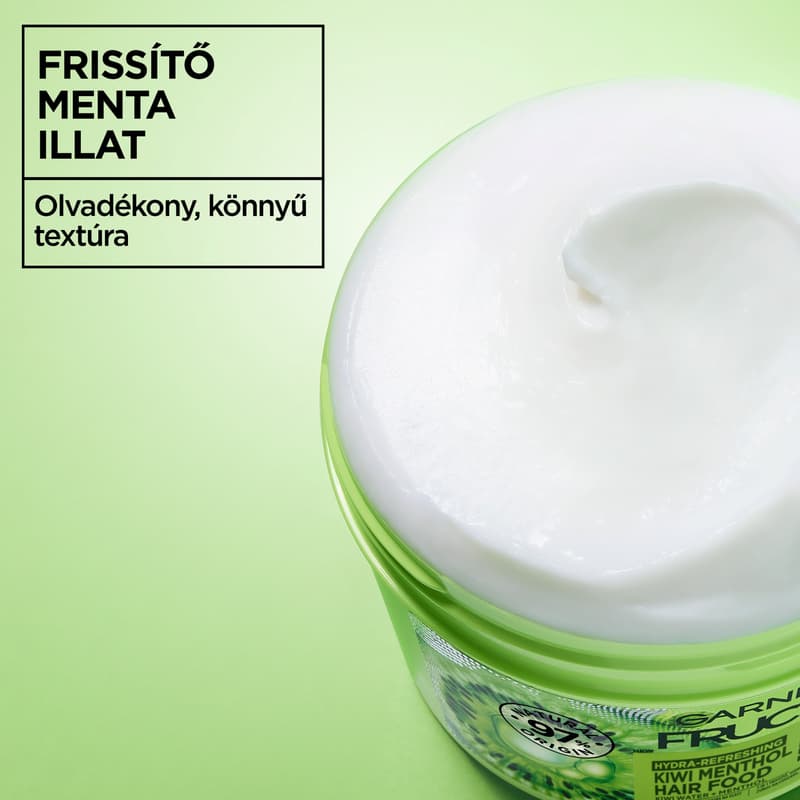 Garnier Fructis 3 az 1-ben frissítő hidratáló hajpakolás kivivel, 400ml