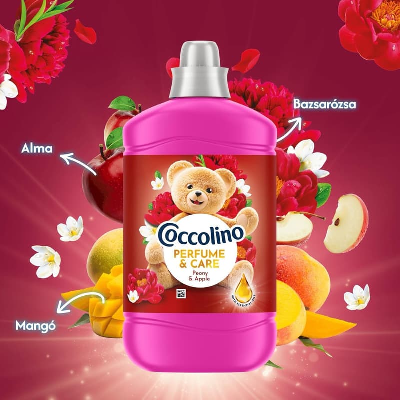 Coccolino Perfume & Care Peony & Apple öblítő, 70 mosás, 1610 ml