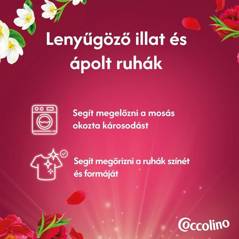 Coccolino Perfume & Care Peony & Apple öblítő, 70 mosás, 1610 ml