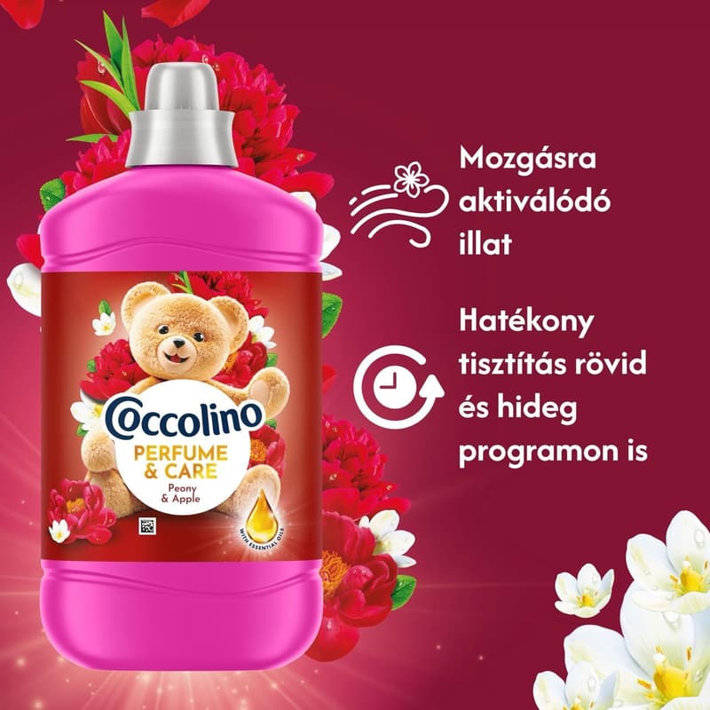 Coccolino Perfume & Care Peony & Apple öblítő, 70 mosás, 1610 ml