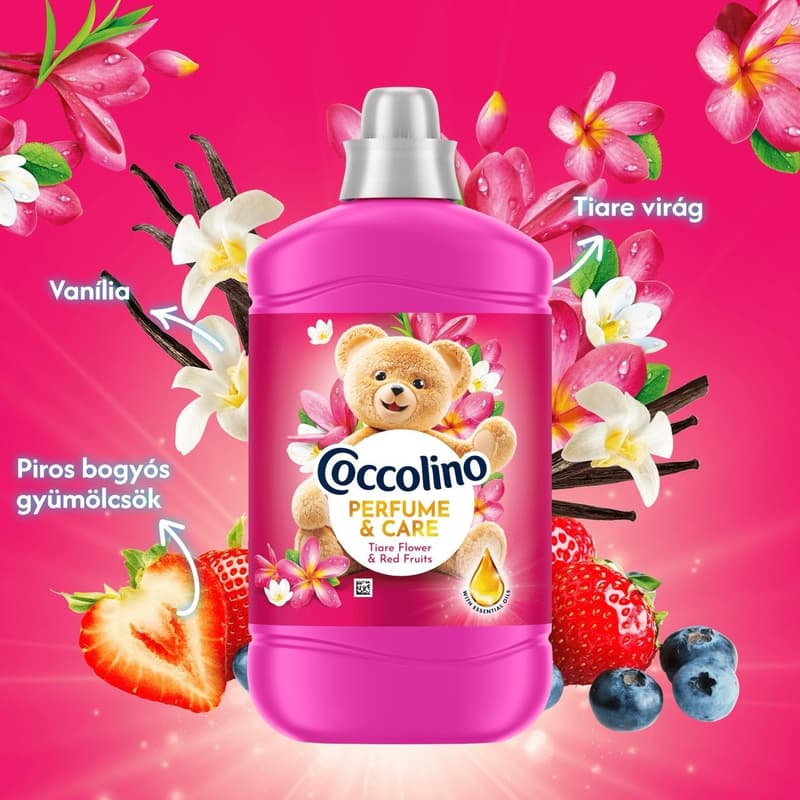 Coccolino Perfume & Care Tiare Flower & Red Fruits öblítő, 70 mosás, 1610 ml