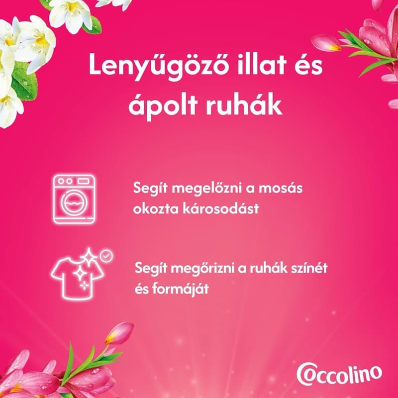 Coccolino Perfume & Care Tiare Flower & Red Fruits öblítő, 70 mosás, 1610 ml