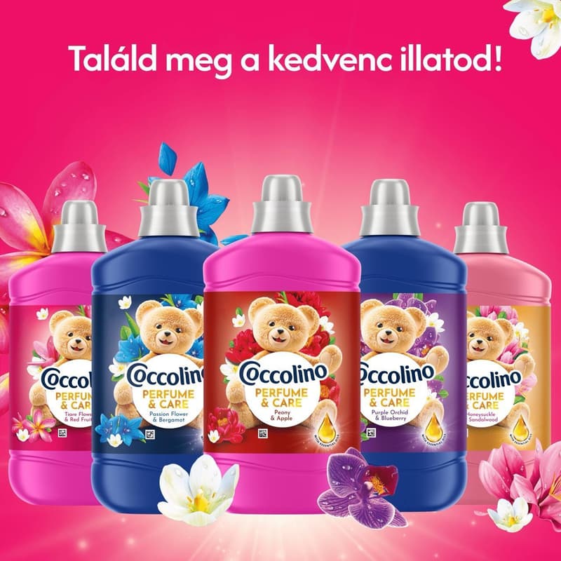 Coccolino Perfume & Care Tiare Flower & Red Fruits öblítő, 70 mosás, 1610 ml