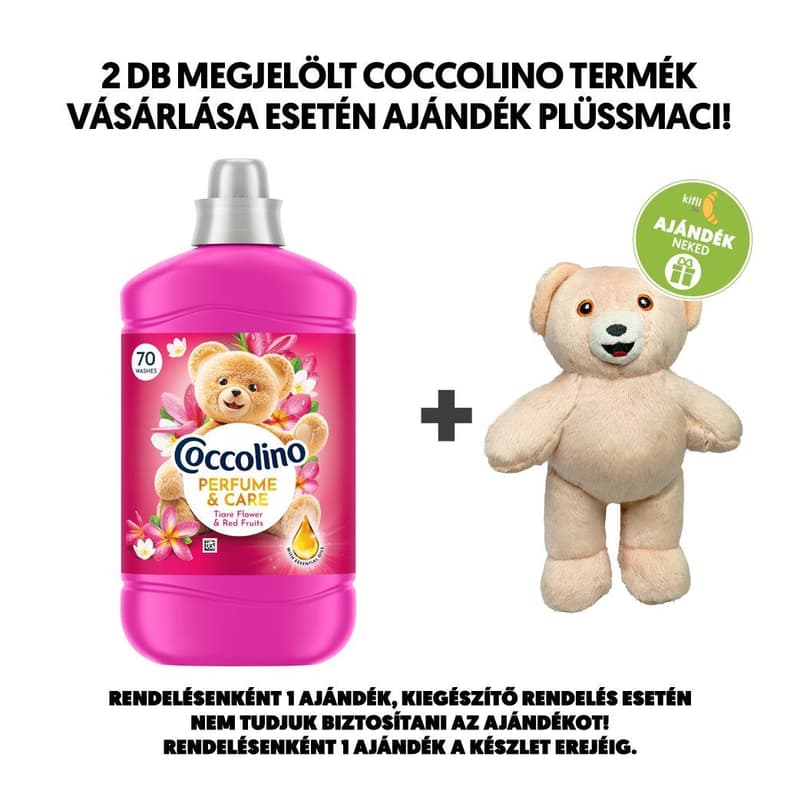 Coccolino Perfume & Care Tiare Flower & Red Fruits öblítő, 70 mosás, 1610 ml