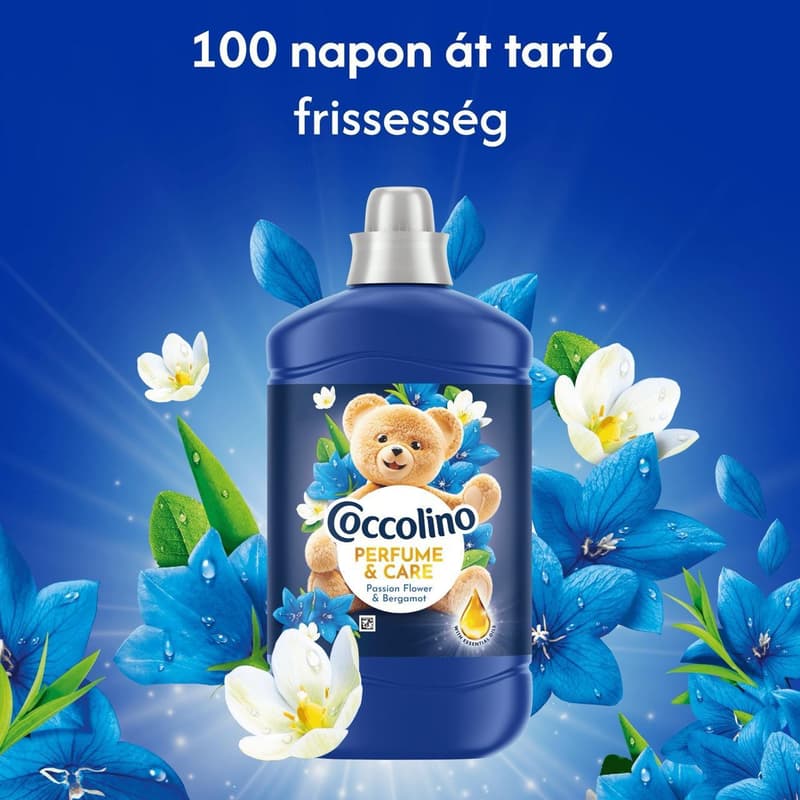 Coccolino Perfume & Care Passion Flower & Bergamot öblítő, 70 mosás, 1610 ml