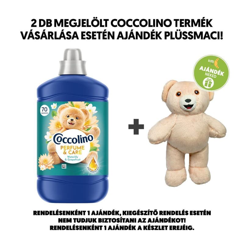 Coccolino Perfume&Care Water Lily&Pink Grapefruit öblítő, 70 mosás, 1610 ml