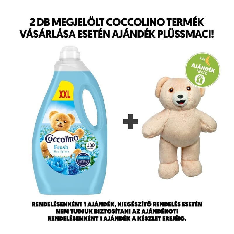 Coccolino Fresh Blue Splash öblítő, 130 mosás, 2990 ml