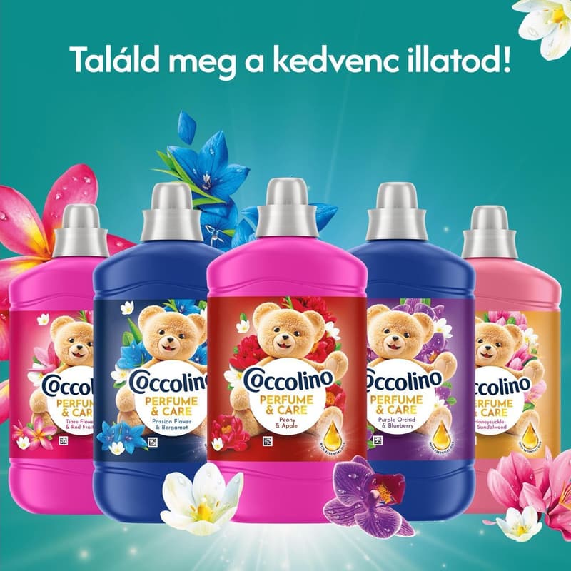 Coccolino Perfume & Care Waterlily & Grapefruit öblítő, 56 mosás, 1288 ml