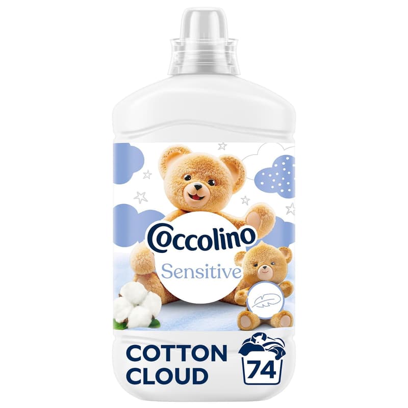 Coccolino Sensitive Cotton Cloud öblítő érzékeny bőrre, 74 mosás, 1702 ml