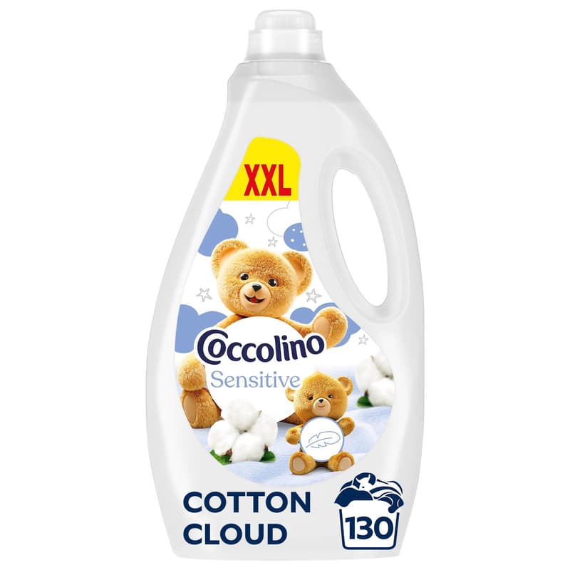Coccolino Sensitive Cotton Cloud öblítő érzékeny bőrre, 130 mosás, 2990 ml