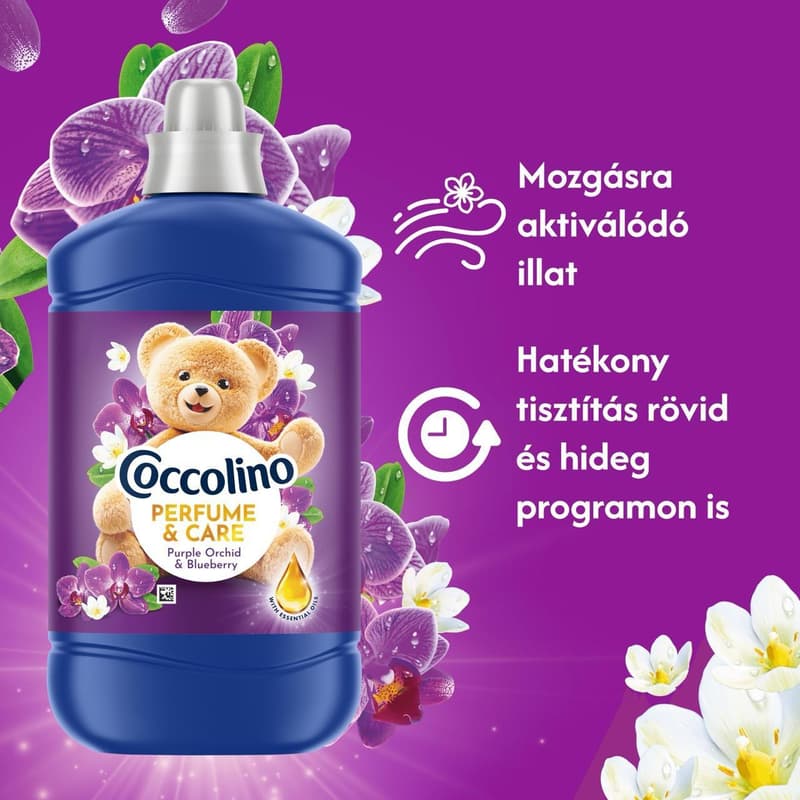 Coccolino Perfume & Care Purple Orchid & Blueberry öblítő, 70 mosás, 1610 ml
