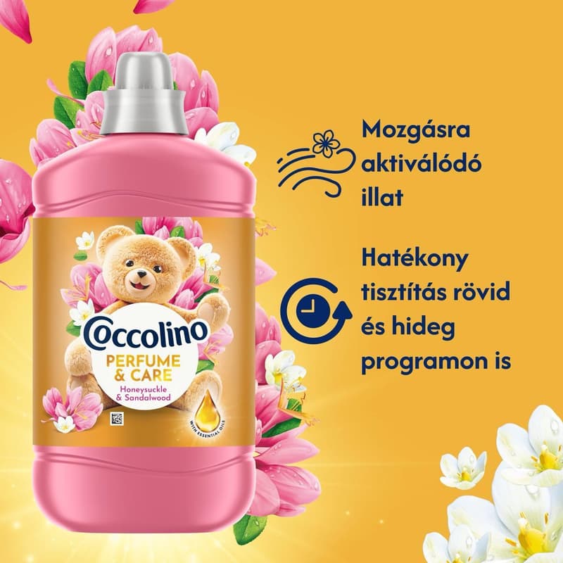 Coccolino Perfume & Care Honeysuckle & Sandalwood öblítő, 70 mosás, 1610 ml