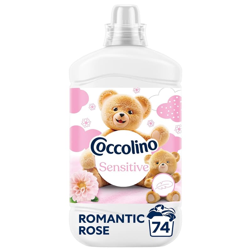 Coccolino Sensitive Romantic Rose öblítő érzékeny bőrre, 74 mosás, 1702 ml