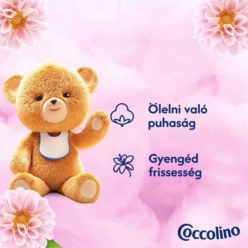 Coccolino Sensitive Romantic Rose öblítő érzékeny bőrre, 74 mosás, 1702 ml