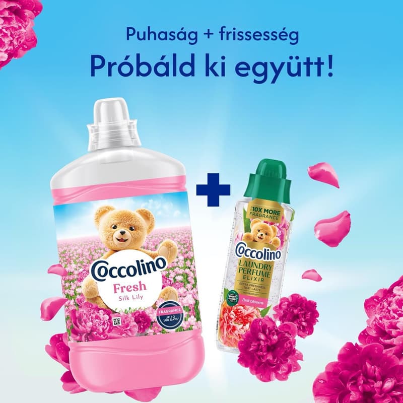 Coccolino Fresh Silk Lily öblítő, 74 mosás, 1702 ml