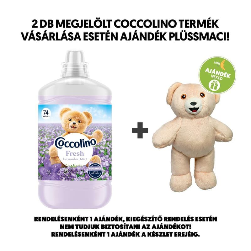 Coccolino Fresh Lavender Mist öblítő, 74 mosás, 1702 ml