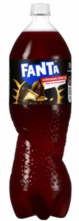 Fanta Low-Energy Apple and Cherry-Flavored Carbonated Soft Drink with Sugar and Sweeteners