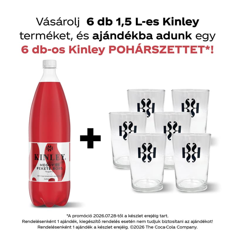 Kinley Sour Cherry and Black Pepper Flavored Carbonated Soft Drink with Sugar and Sweeteners