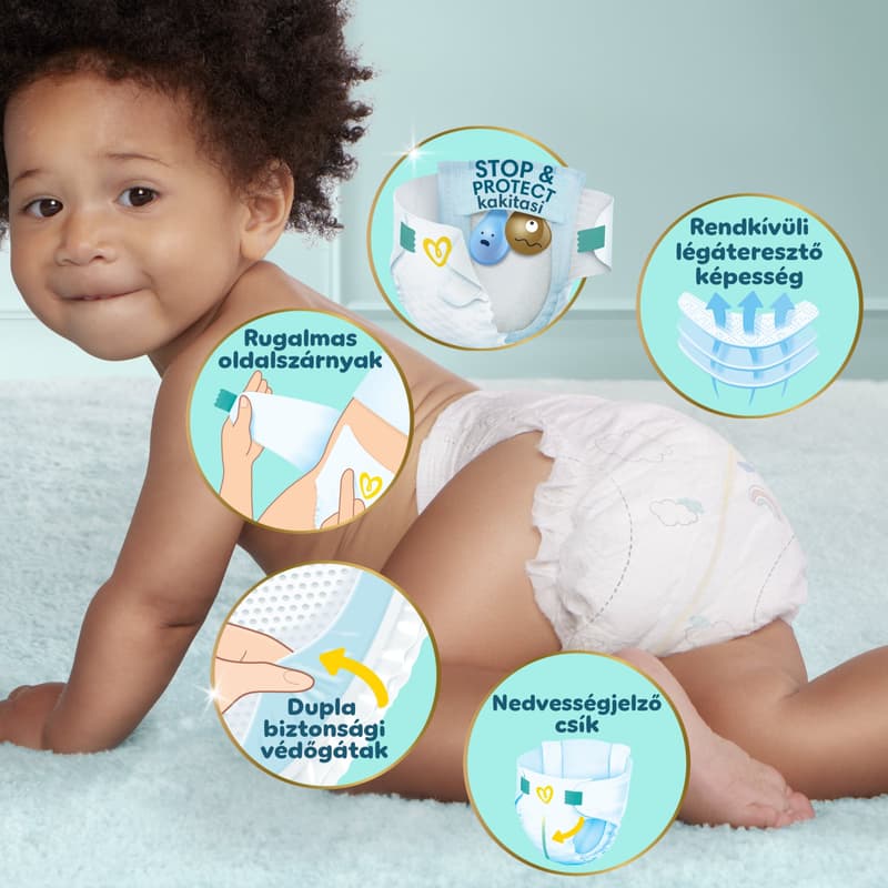 Pampers Premium Care Pelenka, Havi Pelenkacsomag, Méret: 1 (2-5 kg) 156 db