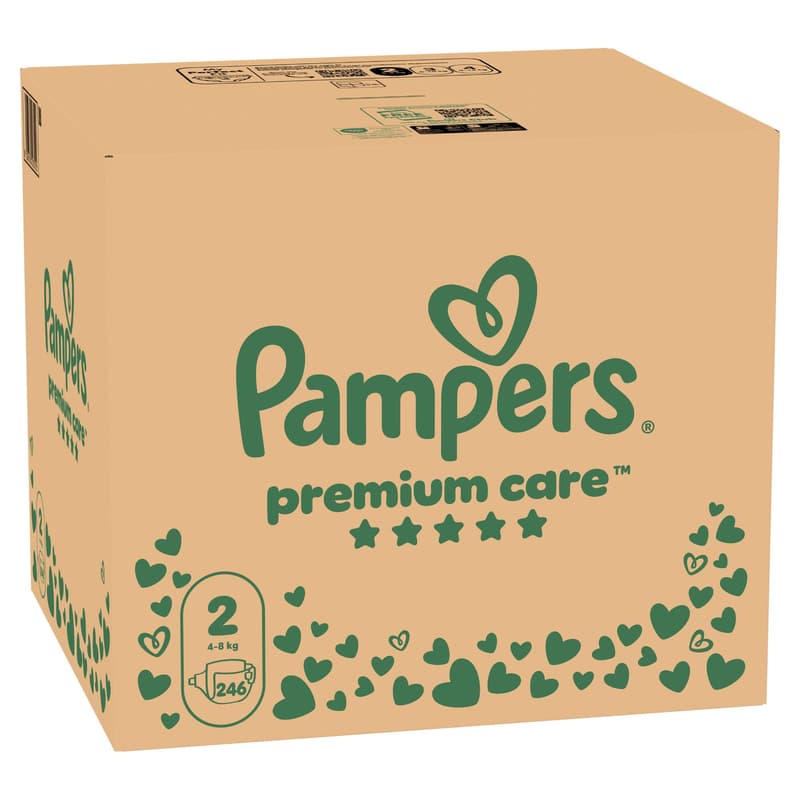 Pampers Premium Care Pelenka, Havi Pelenkacsomag, Méret: 2 (4-8 kg) 246 db
