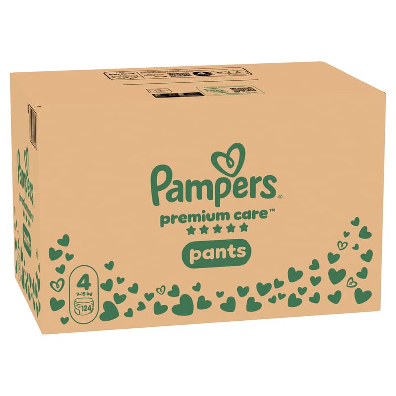 Pampers Premium Care Pants Bugyipelenka, Havi Pelenkacsomag, Méret: 4 (9-15 kg) 124 db