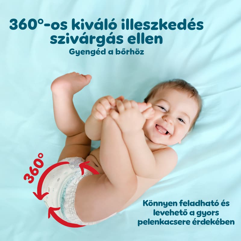 Pampers Premium Care Pants Bugyipelenka, Havi Pelenkacsomag, Méret: 4 (9-15 kg) 124 db