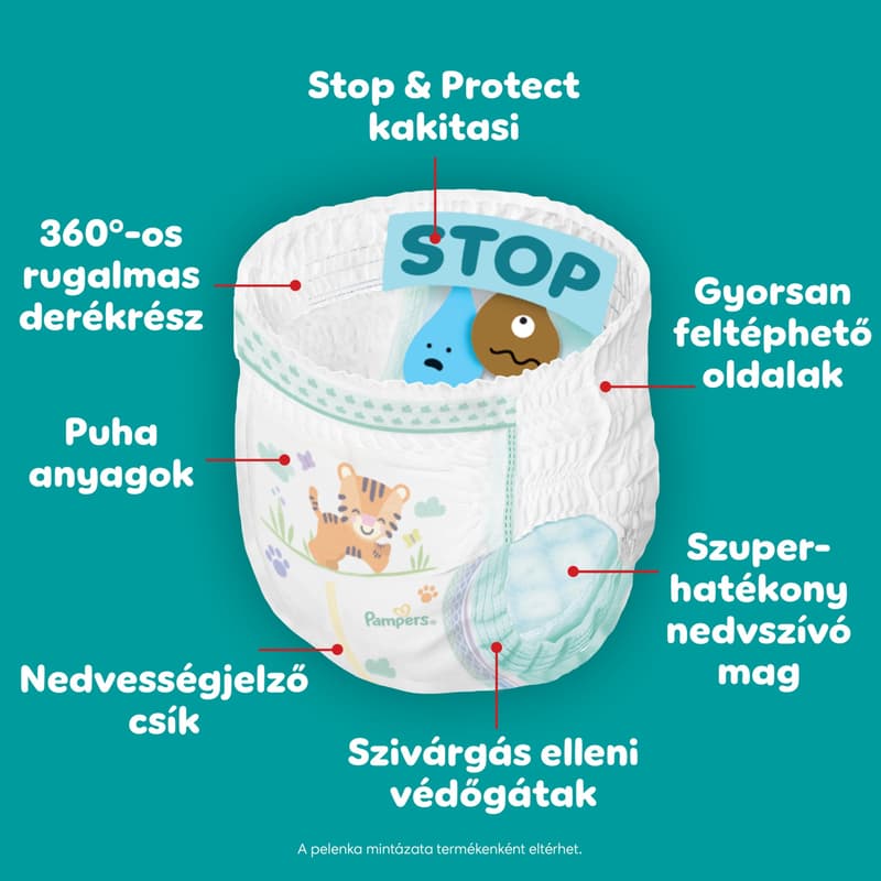 Pampers Active Baby Pants Bugyipelenka, Havi Pelenkacsomag, Méret: 5 (11-17 kg) 164 db