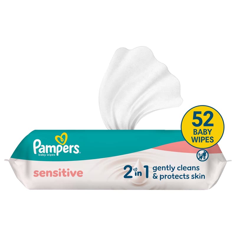 Pampers Sensitive Baby Nedves Törlőkendő, 4x52 db, 208 db